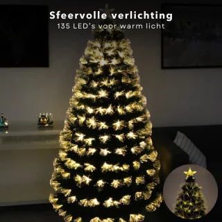 Cheqo® Kunstkerstboom 120 cm Warm Wit LED