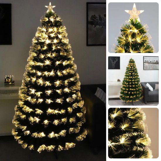 Cheqo® Kunstkerstboom 120 cm Warm Wit LED