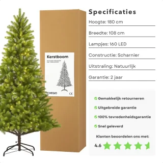 Cheqo® Kunstkerstboom 180 cm Groen