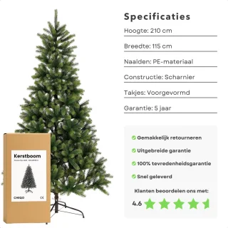 Cheqo® Kunstkerstboom 210 cm