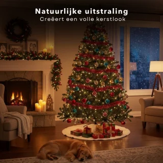 Cheqo® Kunstkerstboom 210 cm met standaard
