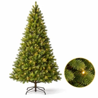 Cheqo® kunstkerstboom 240 cm met verlichting
