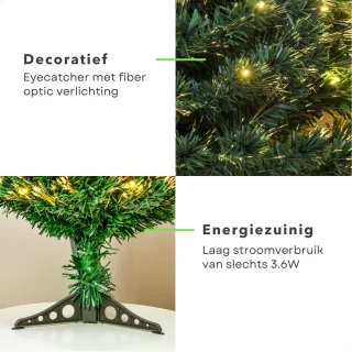 Cheqo Kunstkerstboom 90 cm Fiber Optic Warm Wit LED