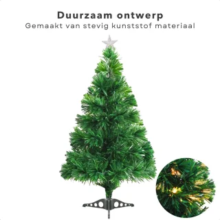 Cheqo Kunstkerstboom 90 cm Fiber Optic Warm Wit LED