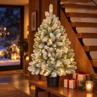 Cheqo® kunstkerstboom in pot 90 cm