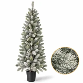 Cheqo® kunstkerstboom in pot met sneeuw 120 cm