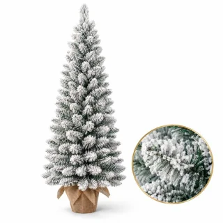 Cheqo® kunstkerstboom met sneeuw in pot 120 cm