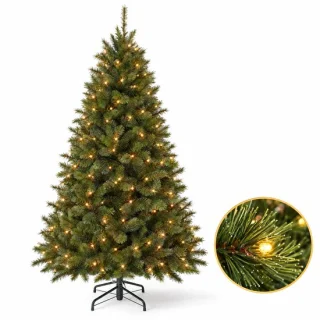 Cheqo® kunstkerstboom met verlichting 155 cm