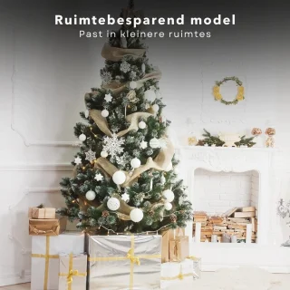 Cheqo® Kunstkerstboom Smal 180 cm PVC Model Met Standaard