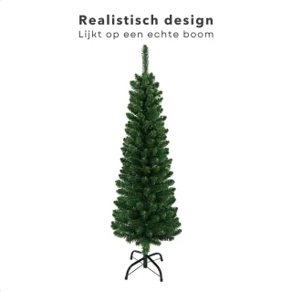 Cheqo® Kunstkerstboom Smal 180 cm PVC Model Met Standaard