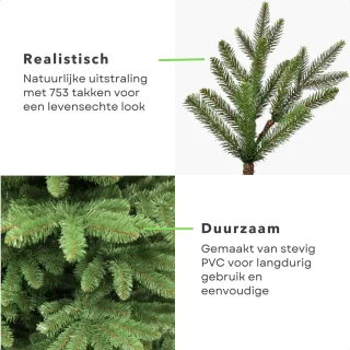 Cheqo® Luxe Kunstkerstboom 150 cm PVC Groen