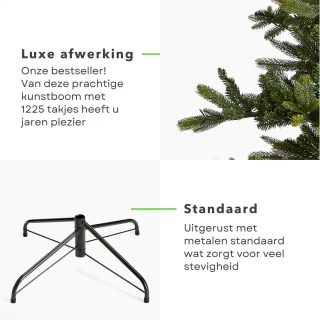 Cheqo Luxe Kunstkerstboom 215cm Inclusief Standaard