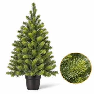 Cheqo® mini kerstboom in pot – kunstkerstboom