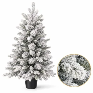 Cheqo® mini kerstboom met sneeuw