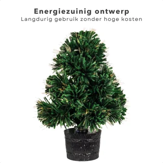 Cheqo Mini Kunstkerstboom 45 cm Warm Wit Fiber Optic