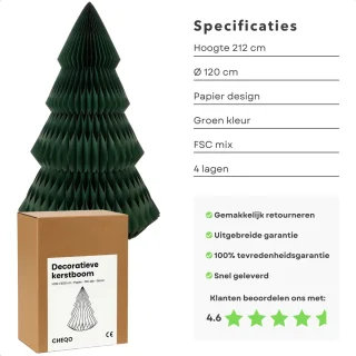 Cheqo® Papieren Kerstboom