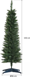ChristmasGoodz - Smalle Kunstkerstboom 150 cm