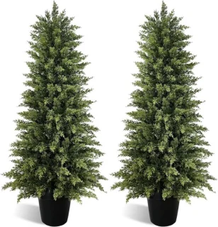 Cipres/Ceder kunstboom 123 cm - Groen
