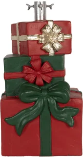 Clayre & Eef Keramische Kerstboom Standaard Rood Groen