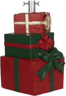 Clayre & Eef Keramische Kerstboom Standaard Rood Groen