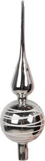 Clayre & Eef Kerstboom Piek Zilverkleurig Glas