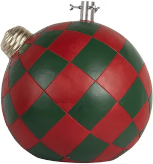 Clayre & Eef Kerstboom Standaard Keramiek 42x42x43 cm Rood Groen
