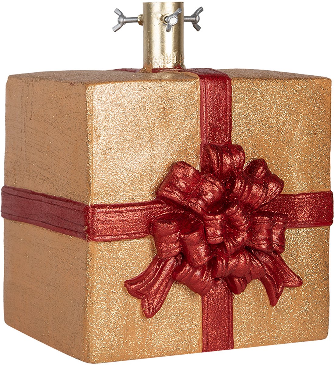 Clayre & Eef Kerstboom Standaard Keramiek Goud 26x25x32 cm