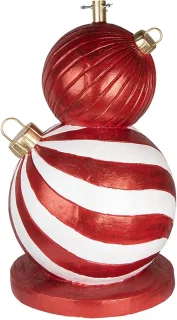 Clayre & Eef Kerstboom Standaard Rood Wit Ø55x84 cm