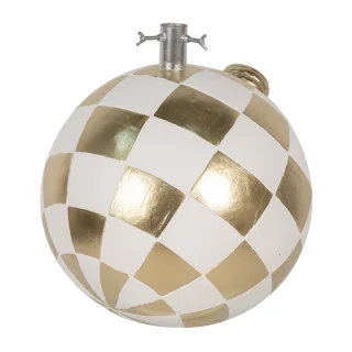 Clayre & Eef Kerstboom Standaard Wit Goud 42x42x44 cm