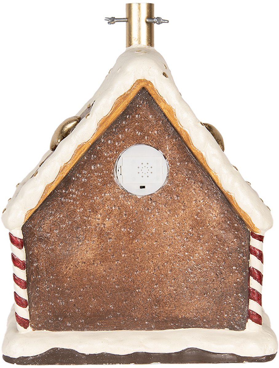 Clayre & Eef Kerstboomstandaard Gingerbread House Bruin Keramiek 37x26x47 cm