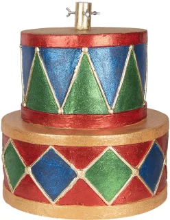 Clayre & Eef Kerstboomstandaard Trommel Ø40x46 cm Blauw