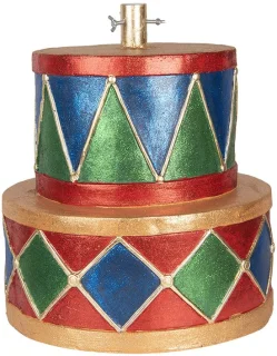 Clayre & Eef Kerstboomstandaard Trommel Ø40x46 cm Blauw
