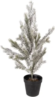 Clayre & Eef Mini Kunstkerstboom 60 cm Wit