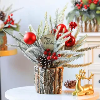 Cloak Kleine Kunstkerstboom Tafelmodel Rood