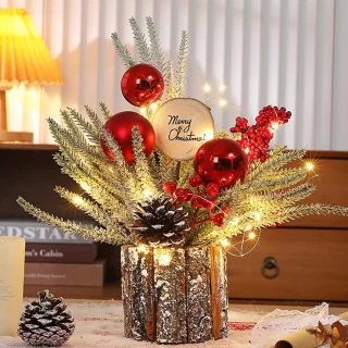 Cloak Kleine Kunstkerstboom Tafelmodel Rood