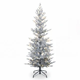 Coda kunststof kerstboom met sneeuw en verlichting 210 cm