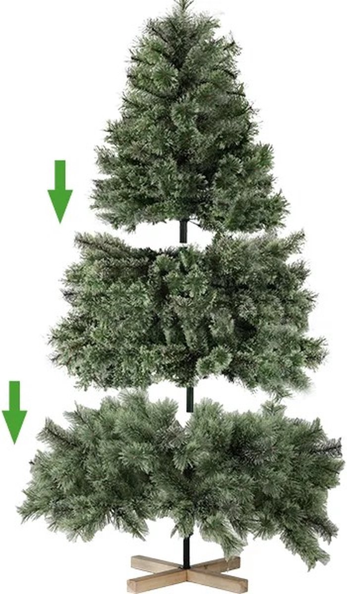 Collox Kunstkerstboom 180 cm met Houten Standaard
