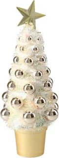 Complete kunstkerstboom met kerstballen goud 29 cm