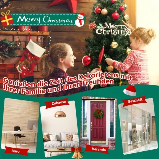 COSTWAY 120 cm kunstkerstboom in pot, groen