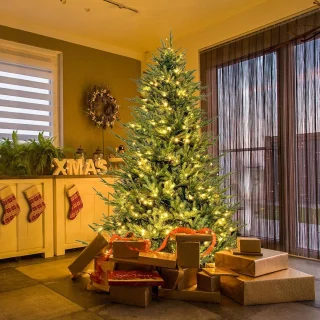COSTWAY 180 cm kunstkerstboom groen