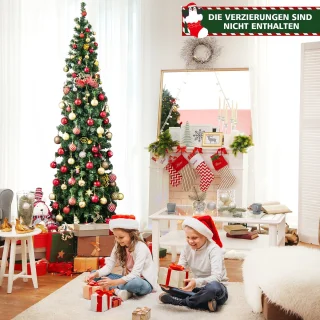 COSTWAY 210 cm Halve Kunstkerstboom