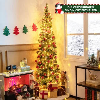 COSTWAY 210 cm Halve Kunstkerstboom