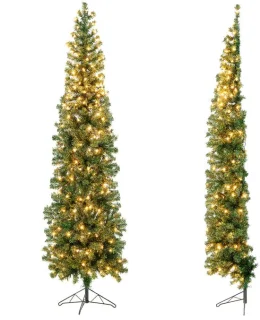 COSTWAY 210 cm Halve Kunstkerstboom