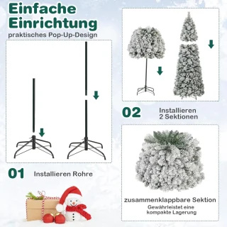 COSTWAY 210 cm kunstkerstboom