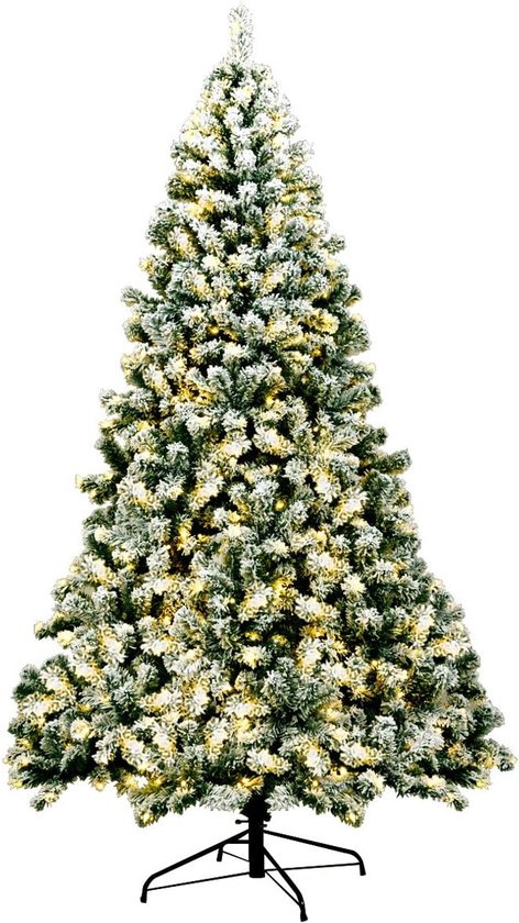 Elegante en sfeervolle 225 cm kunstkerstboom met LED-verlichting