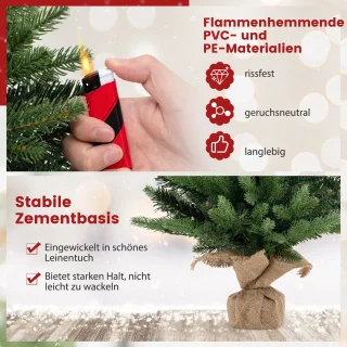 COSTWAY 60 cm kunstkerstboom tafelmodel