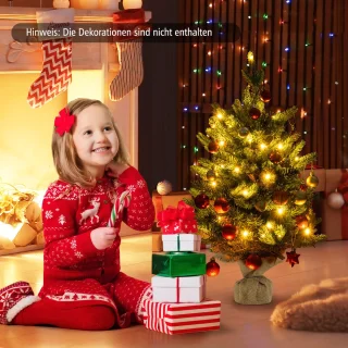 COSTWAY 60 cm kunstkerstboom tafelmodel