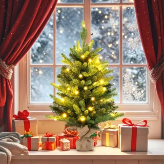 COSTWAY 60 cm kunstkerstboom tafelmodel