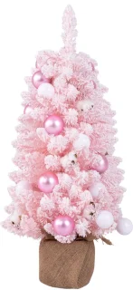 COSTWAY 90 cm mini kunstkerstboom met cementbasis