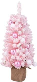 COSTWAY 90 cm mini kunstkerstboom met cementbasis